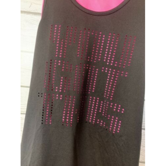 Womens Double Layer Tank Top Size 2 Racerback Yoga Gym Workout You Got This - Picture 2 of 12